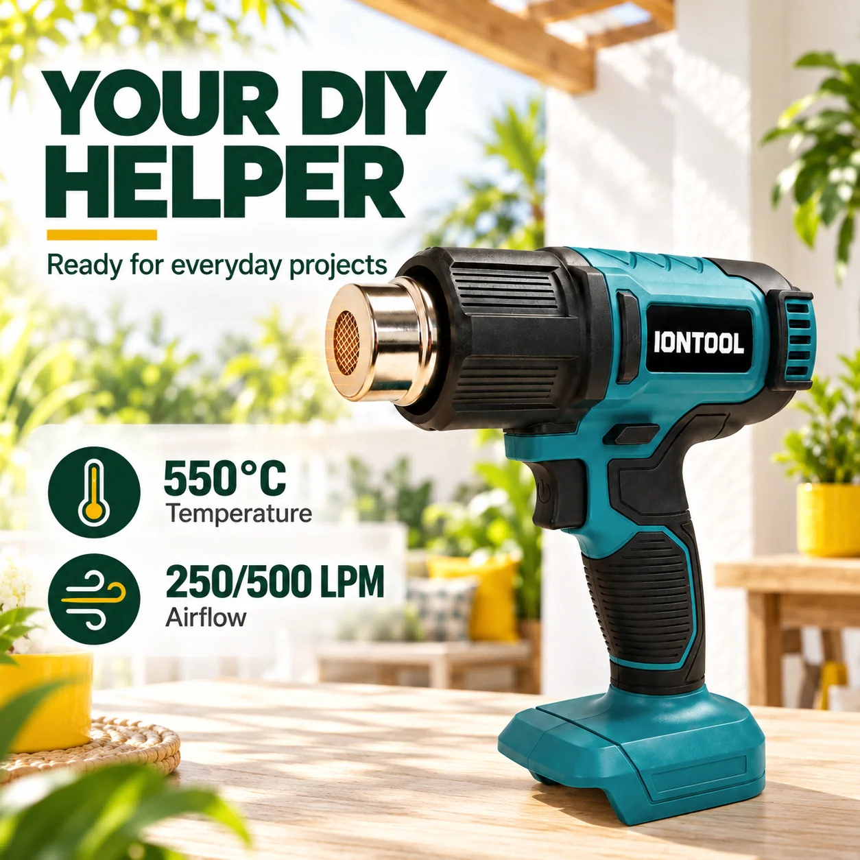 آيون تول 550 ℃   مسدس حراري لا - مراجعة Craft Heat Gun Dual Temperature Shrink وسعره
